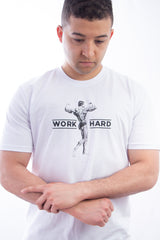 Camiseta Arnold WORK HARD - Branco